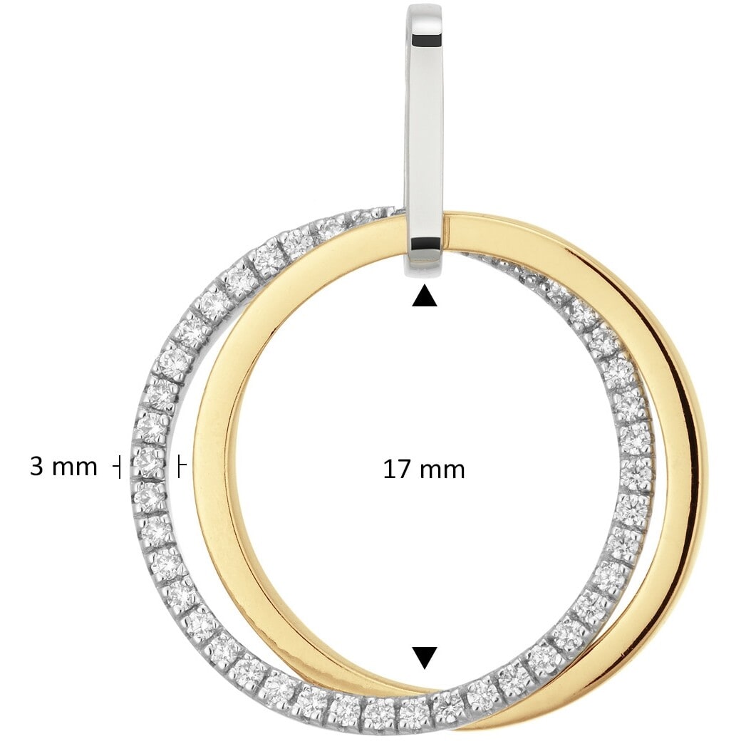 Zilveren vergulde hanger met zirkonia 120.0807.00 - PansiteNederland.nl