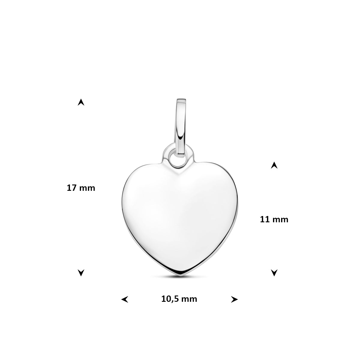 Fantasy Collection Graveerhanger hart massief zilver hanger