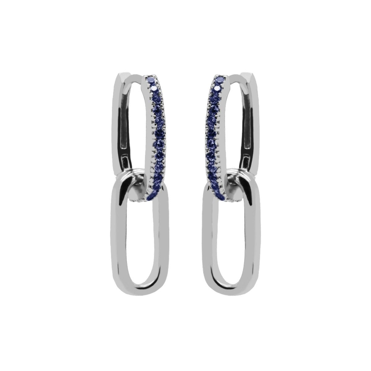 Karma Plain Hinged Hoops Sieraad Blauw oorbellen