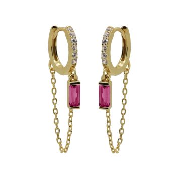 Karma Hinged Hoops Sunkissed Sieraad Rood oorbellen