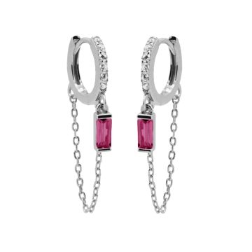 Karma Hinged Hoops Sunkissed Memories RUBY RED H332S_RR oorbellen