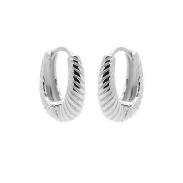 Karma Hinged hoops FLORA Silver - H388S
