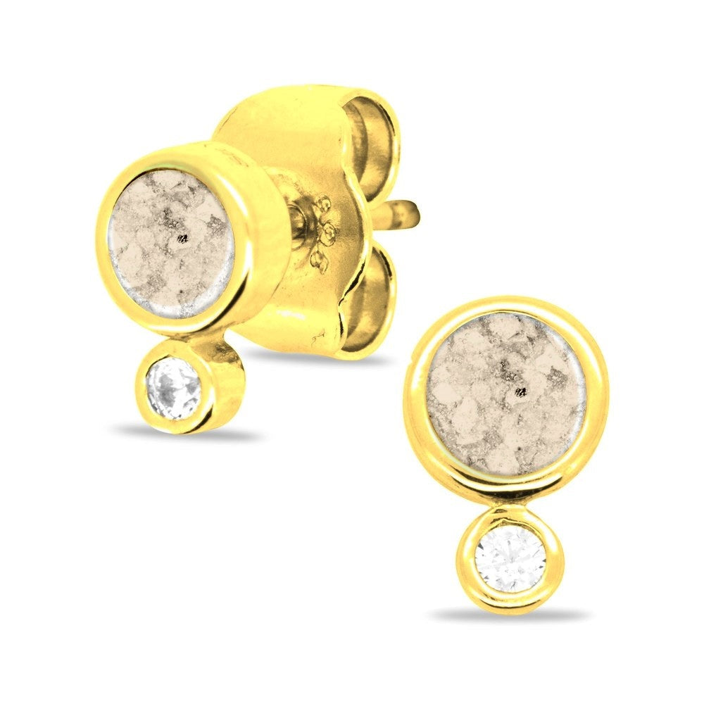 See You Geboortesteen oorknoppen in goud voor as – 317 – afbeelding 4