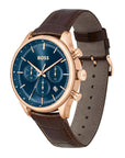 Hugo Boss HB1514050 GREGOR Herenhorloge 45mm Leer