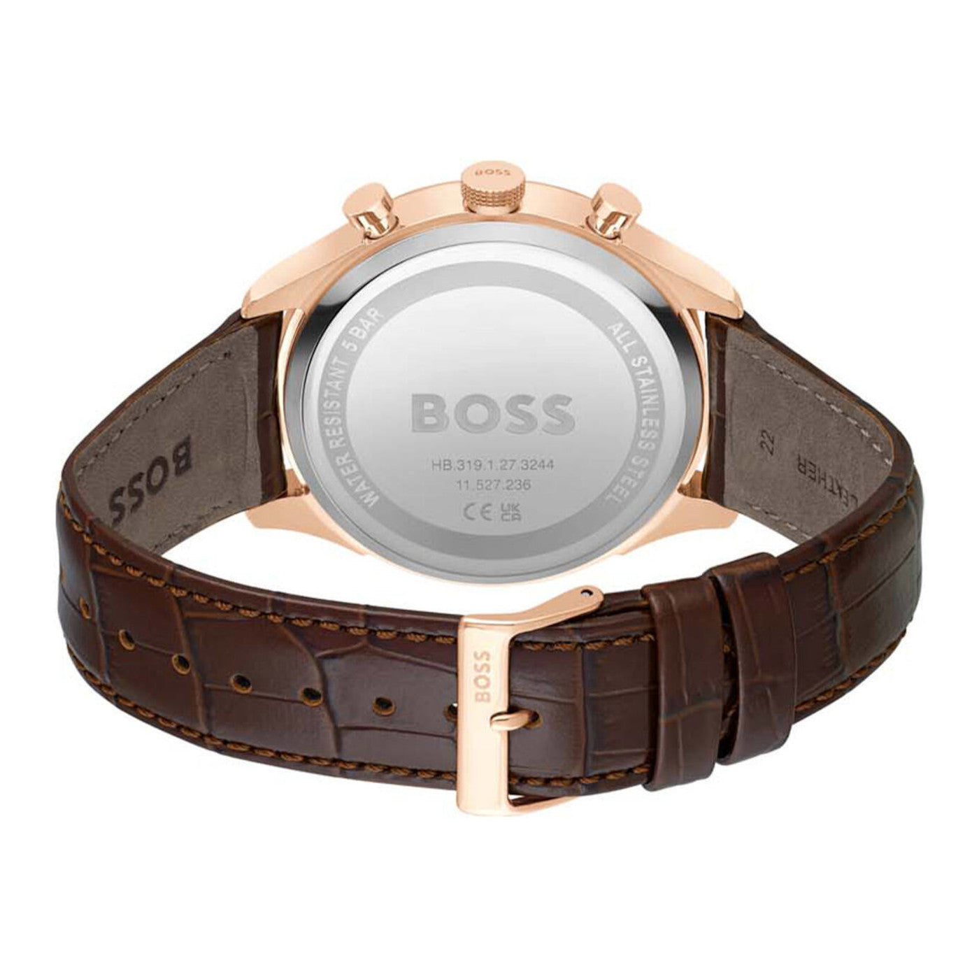 Hugo Boss HB1514050 GREGOR Herenhorloge 45mm Leer