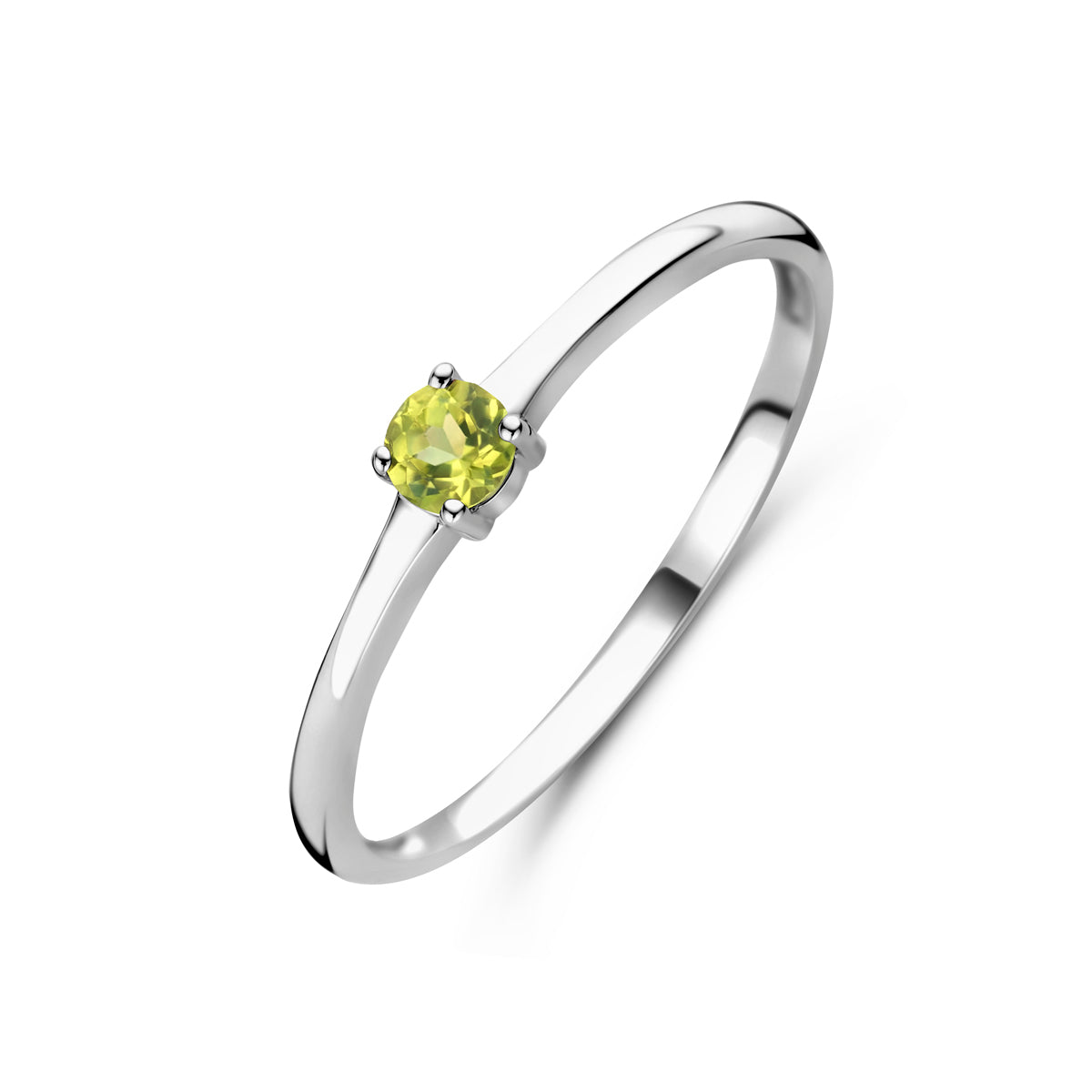 Gerhodineerd Zilver Ring Met Geboortesteen Peridot Augustus 1337107 - PansiteNederland.nl