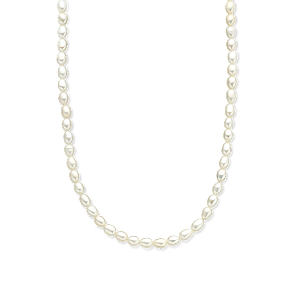zilver gerhodineerd collier parels 5,0 mm 40 + 5 cm 1337724 - PansiteNederland.nl