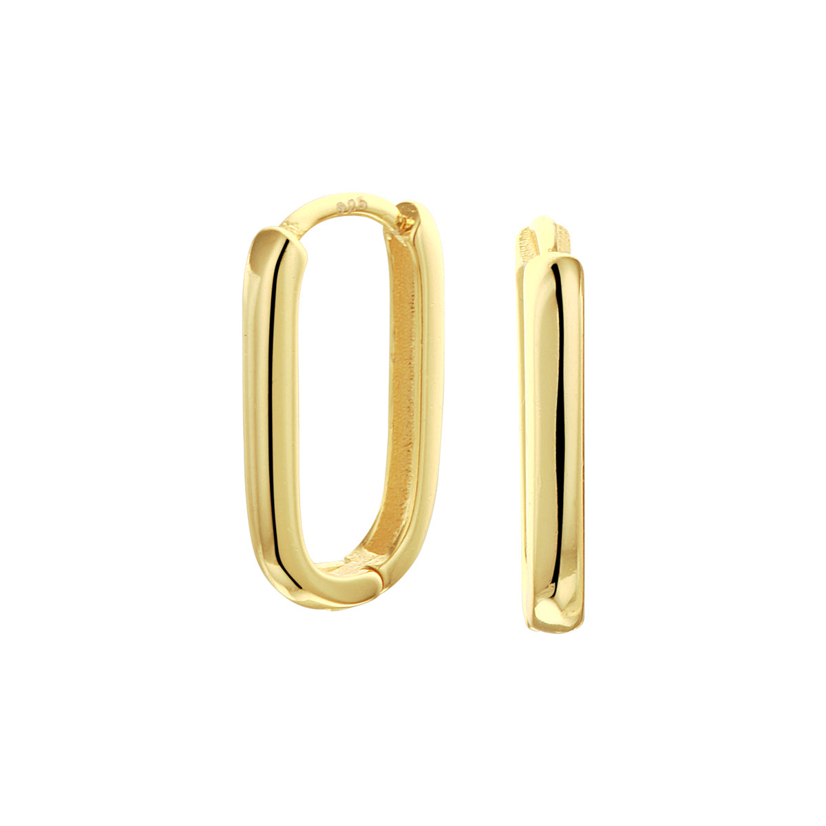 Zilver Verguld (Geel) Klapoorringen Paperclip 1 Micron 2103172 - PansiteNederland.nl