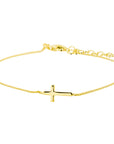 Zilver Verguld (Geel) Armband Kruis 17 + 3 Cm 3 Micron 2103324 - PansiteNederland.nl