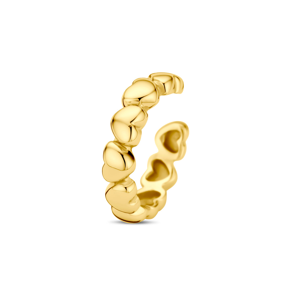 Zilver Verguld (Geel) Earcuff Hartjes 1 Micron 2103578 - PansiteNederland.nl
