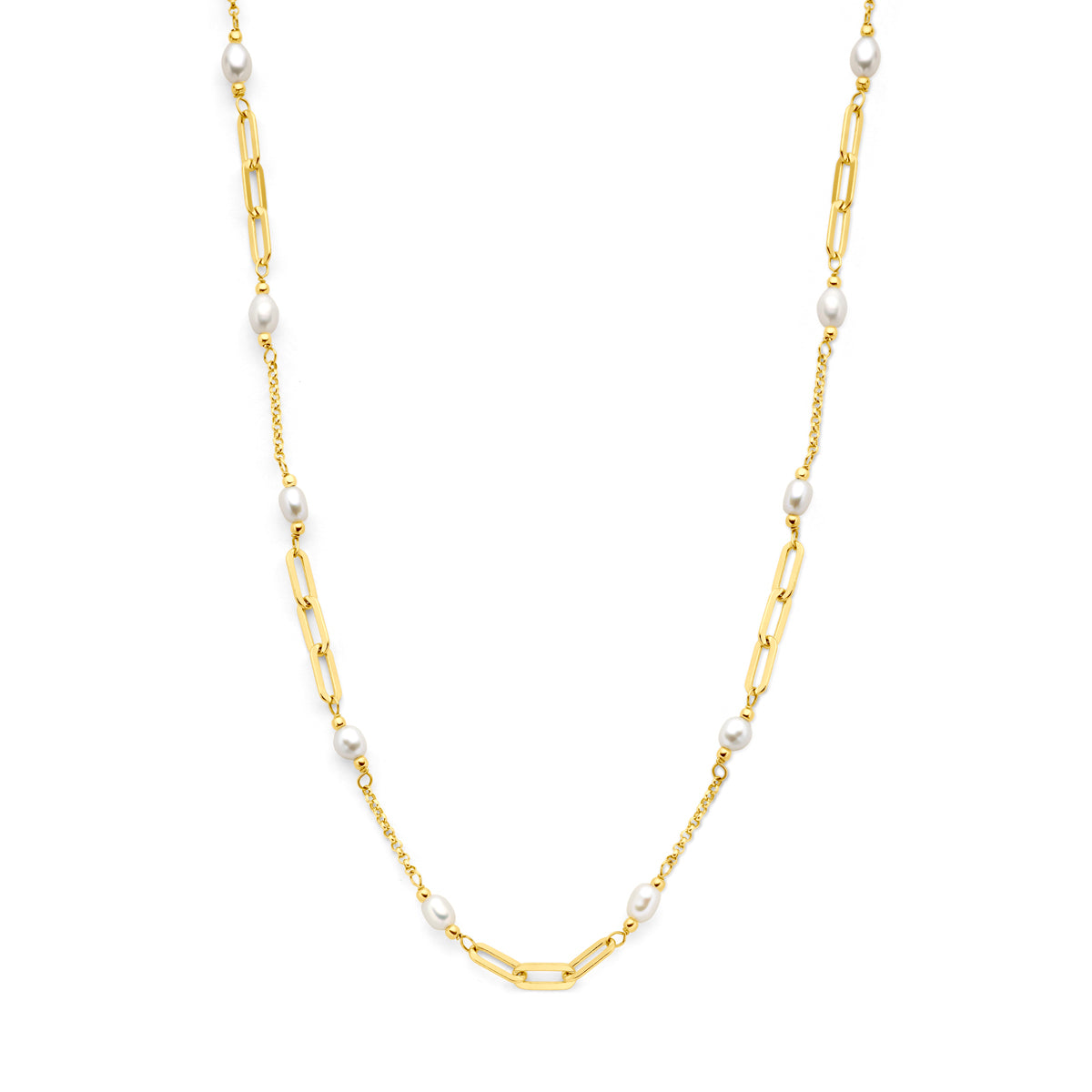 zilver verguld (geel) collier parels 42 + 3 cm 3 micron 2103598 - PansiteNederland.nl