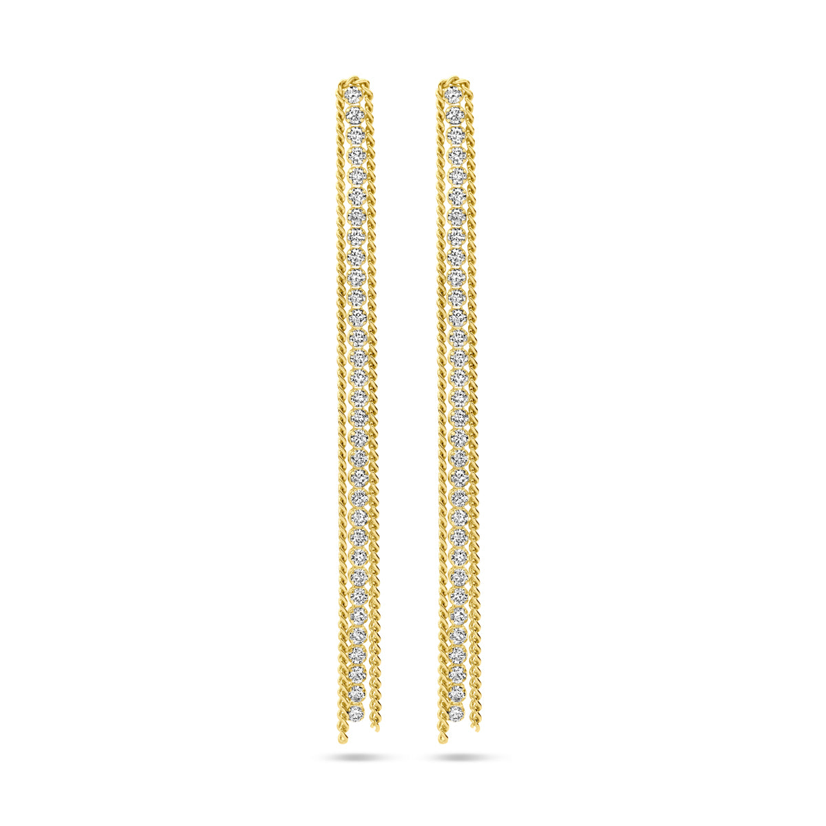 Zilver Verguld (Geel) Oorhangers Zirkonia 1 Micron 2103610 - PansiteNederland.nl