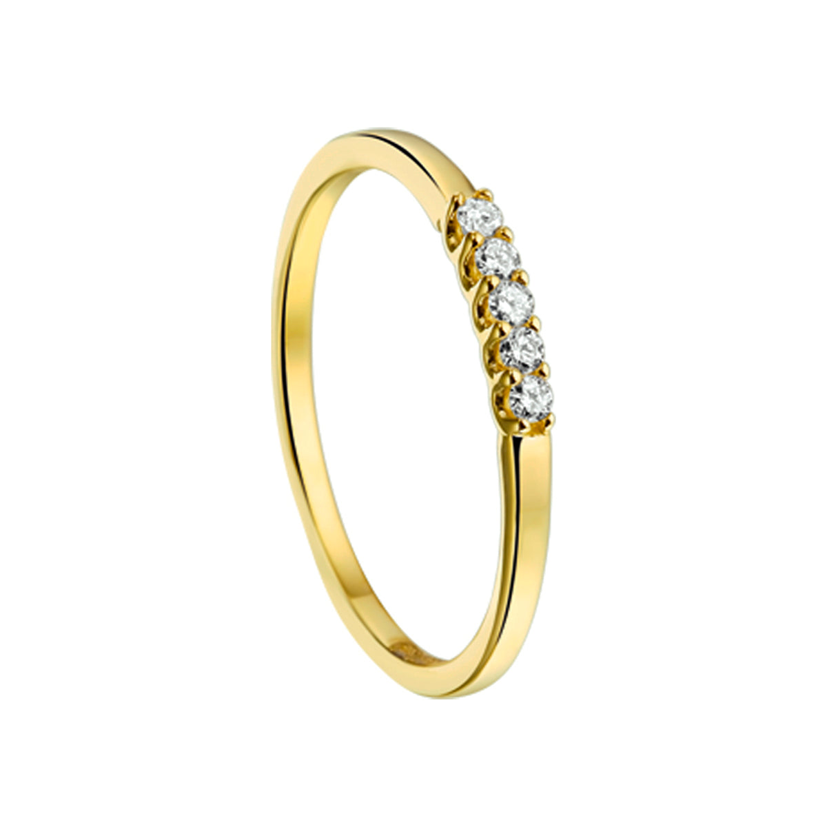 14K Geelgoud Ring Diamant 0.10Ct H Si 4016839 - PansiteNederland.nl