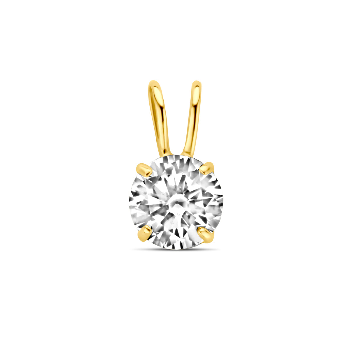 14K geelgoud hanger zirkonia 4032526 - PansiteNederland.nl