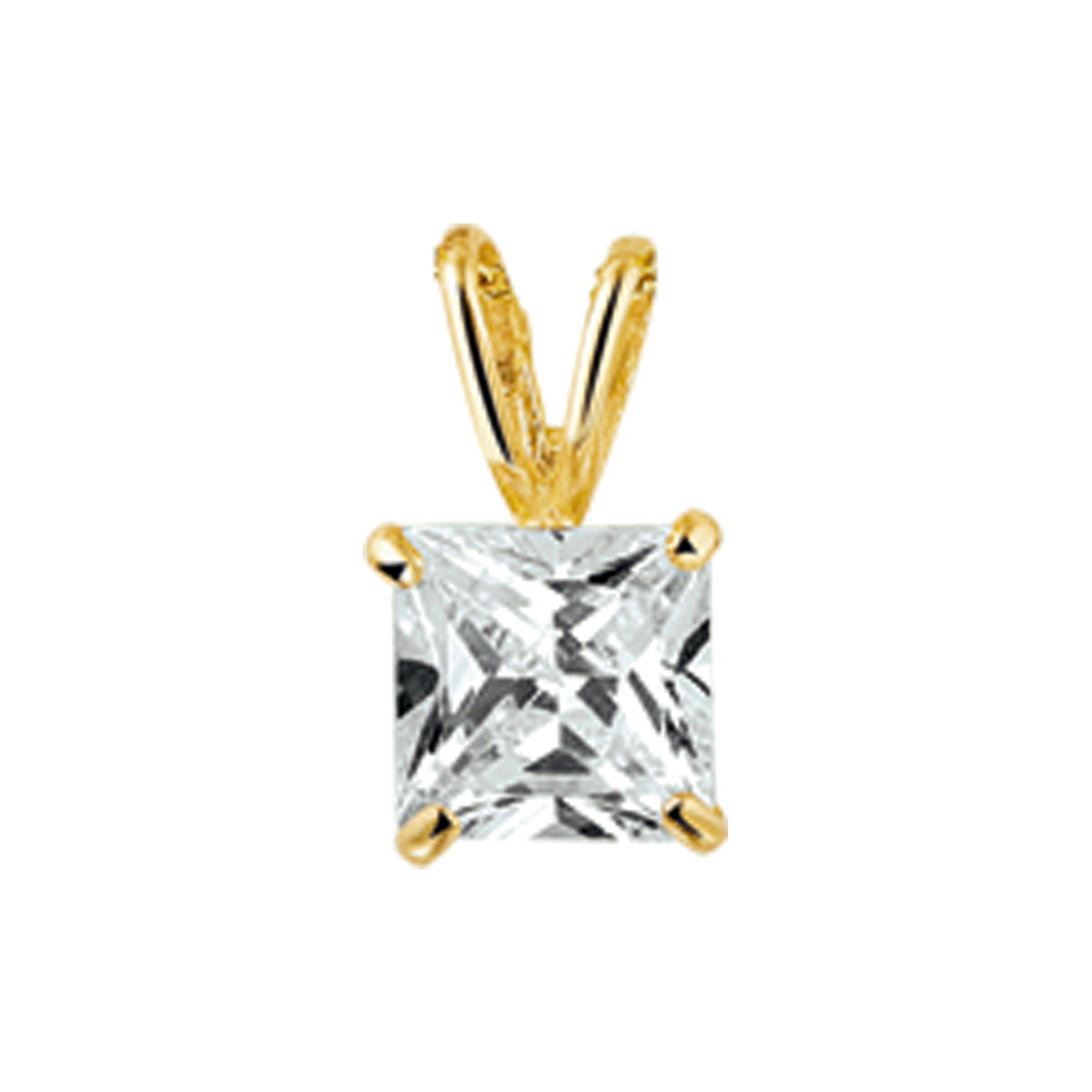 14K geelgoud hanger zirkonia 4017289 - PansiteNederland.nl