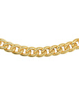 14K geelgoud collier gourmette 9 mm 45 cm met groot springslot 4018064