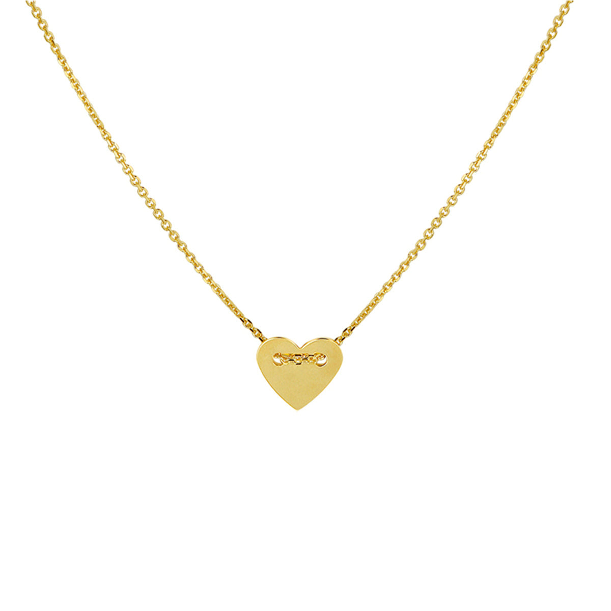 14K geelgoud graveercollier hart 40 - 42 cm 4018139 - PansiteNederland.nl