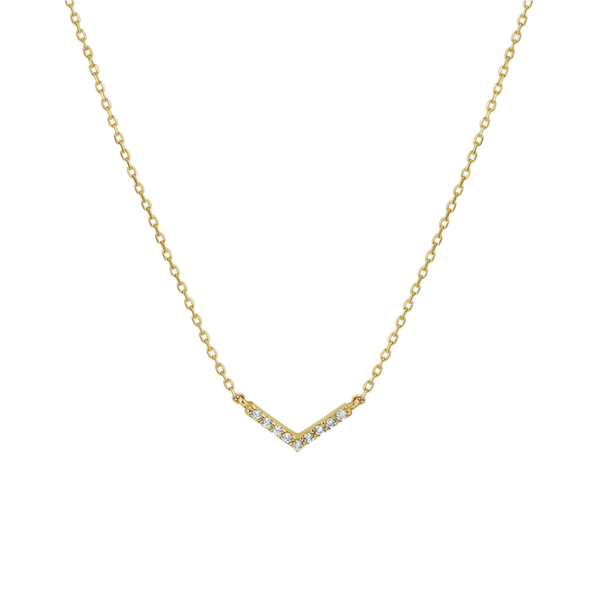 14K geelgoud collier v zirkonia 40 - 44 cm 4018212 - PansiteNederland.nl