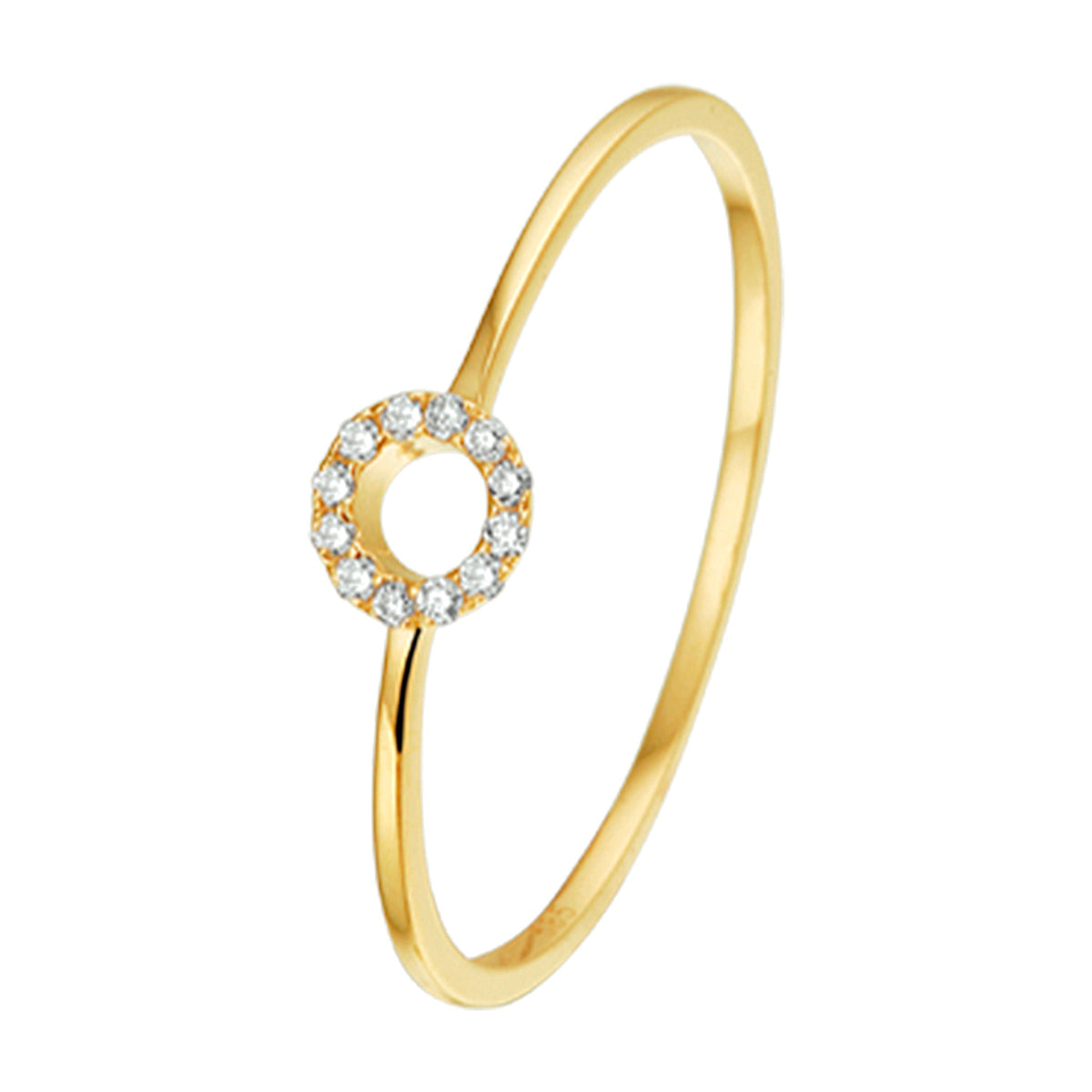 14K Geelgoud Ring Diamant 0.05Ct H P1 4019065 - PansiteNederland.nl