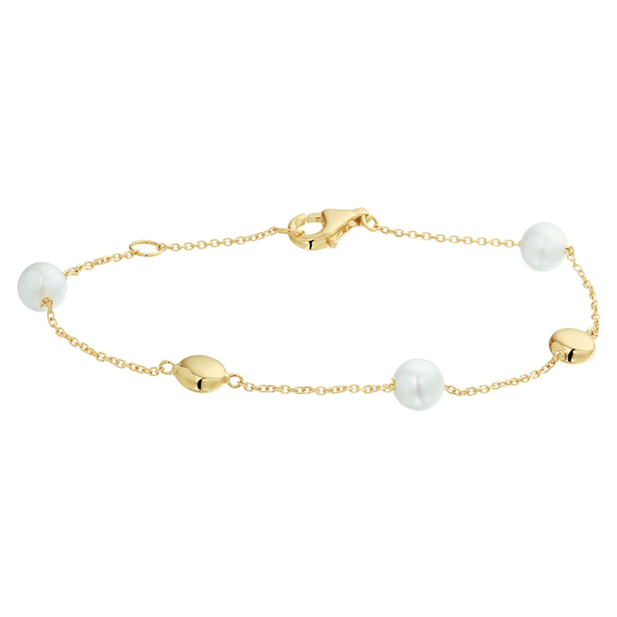 14K Geelgoud Armband Parel 17 - 19 Cm 4019596 - PansiteNederland.nl