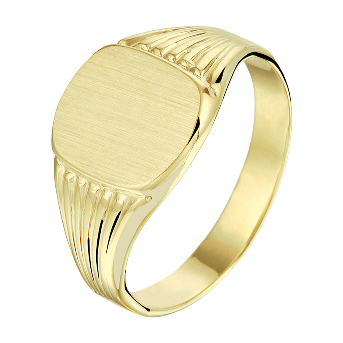 14K Geelgoud Graveerring Poli/Mat 4021671 - PansiteNederland.nl