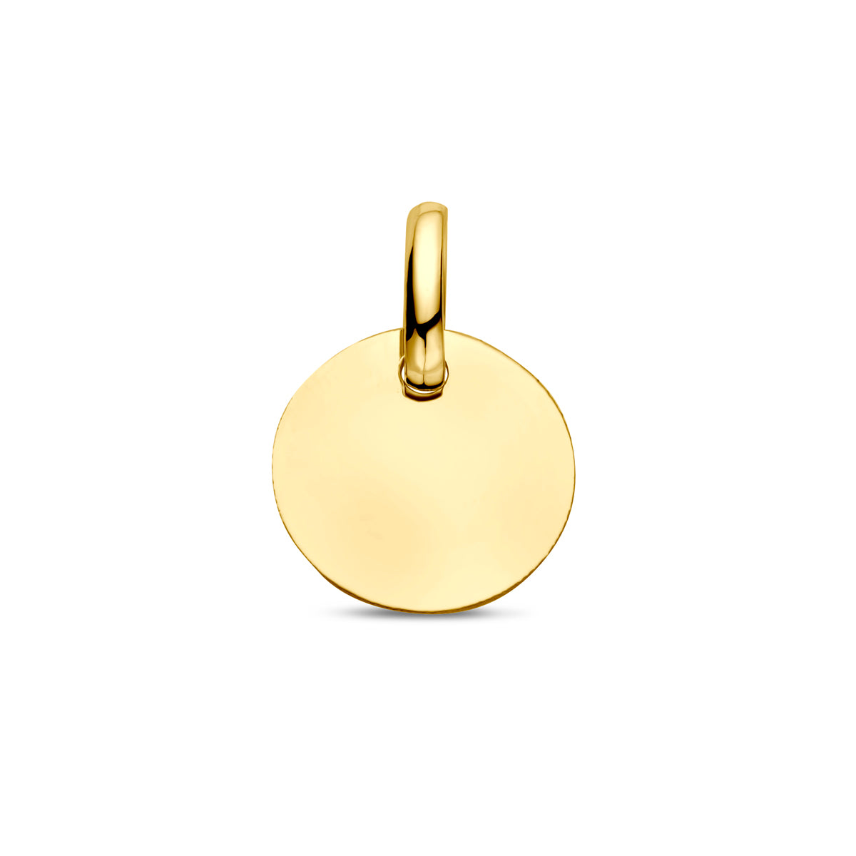 14K geelgoud graveerhanger rondje 4022366 - PansiteNederland.nl