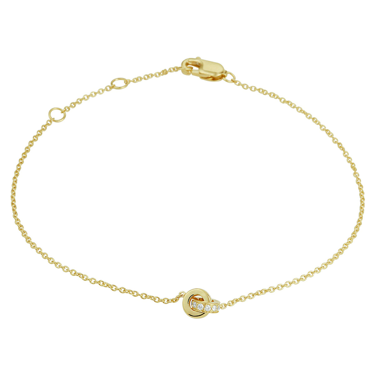 14K Geelgoud Armband Diamant 0.05Ct H Si 15-16,5-18 Cm 4022405 - PansiteNederland.nl