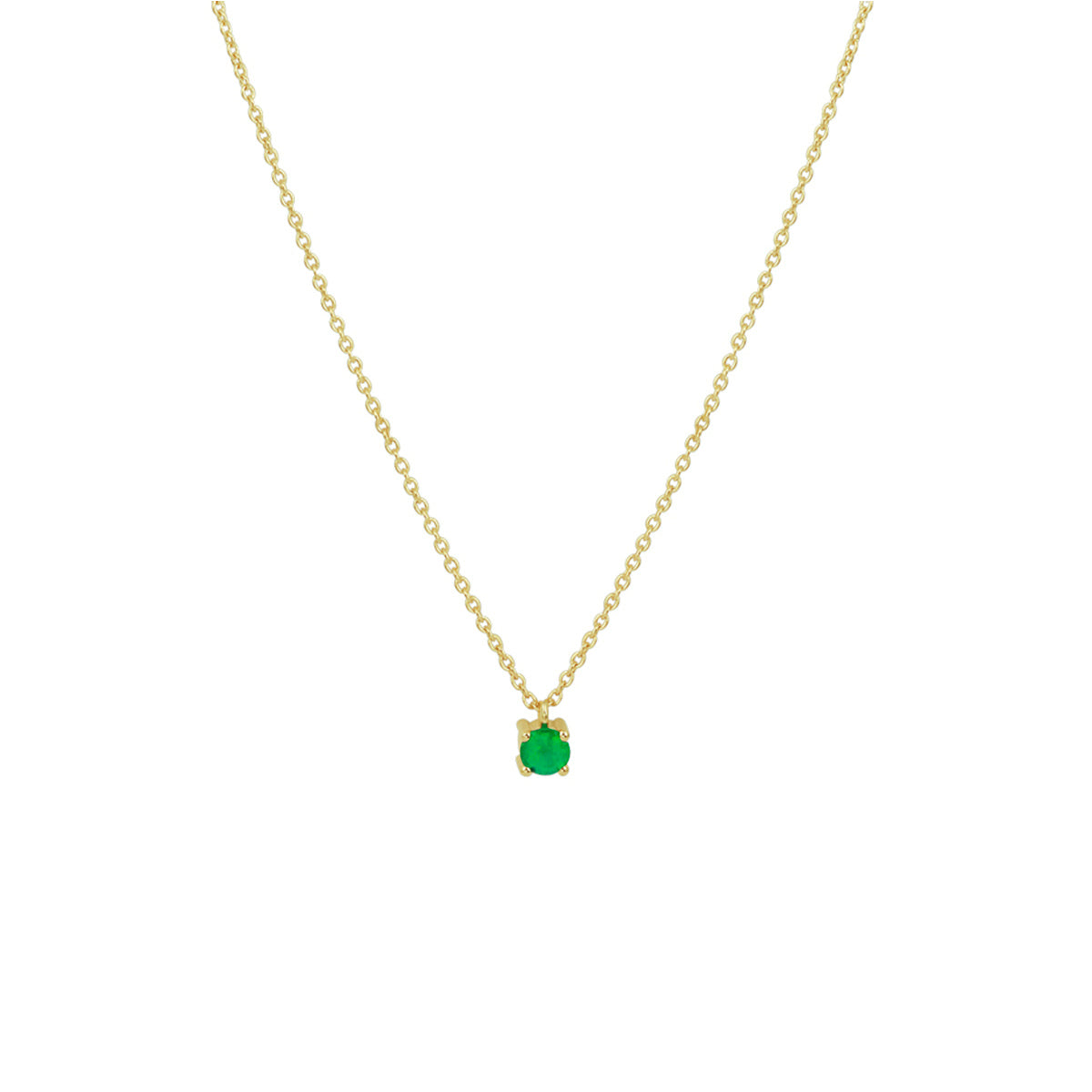 14K geelgoud collier smaragd 40 - 42 - 44 cm 4022813 - PansiteNederland.nl