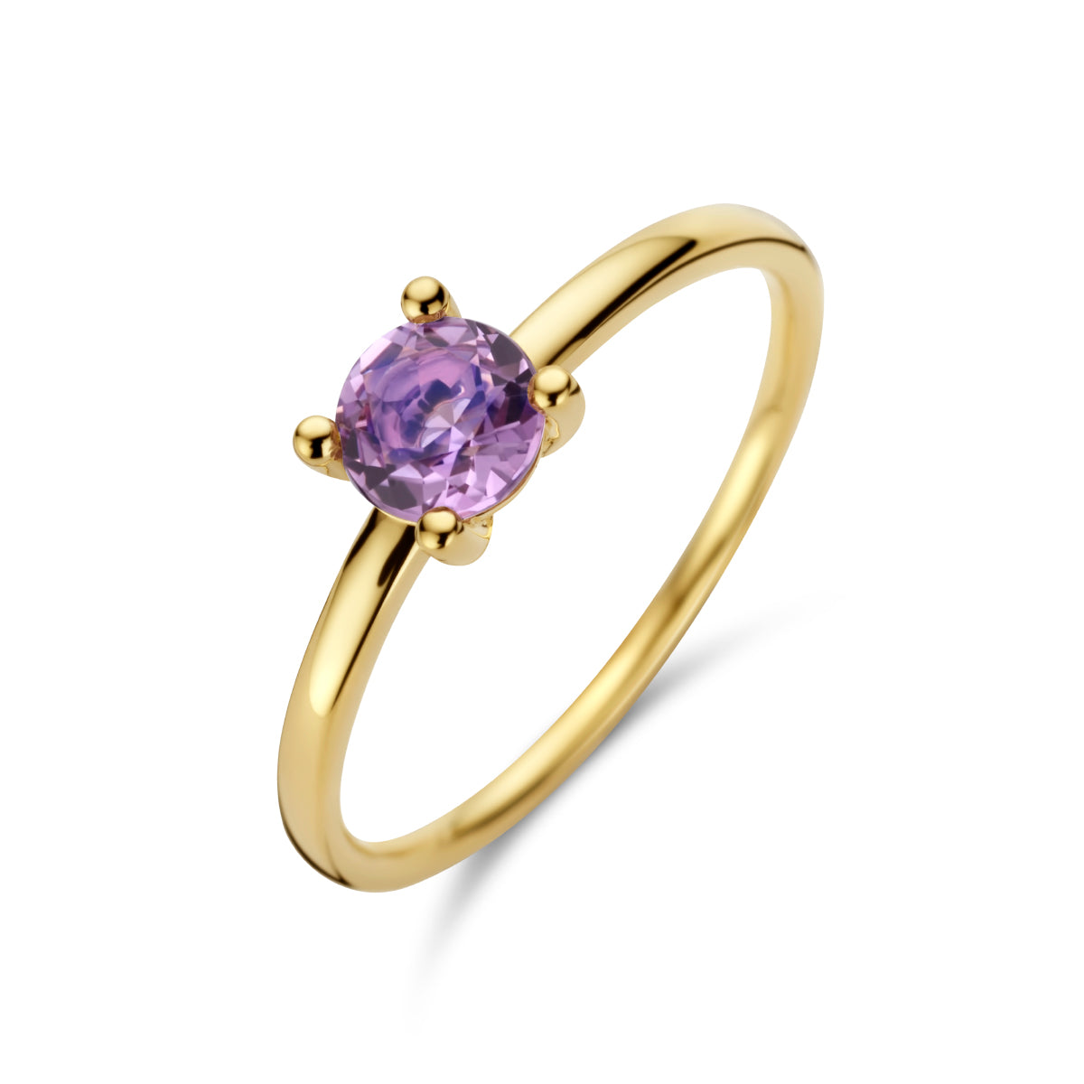 14K Geelgoud Ring Amethist 4026732 - PansiteNederland.nl