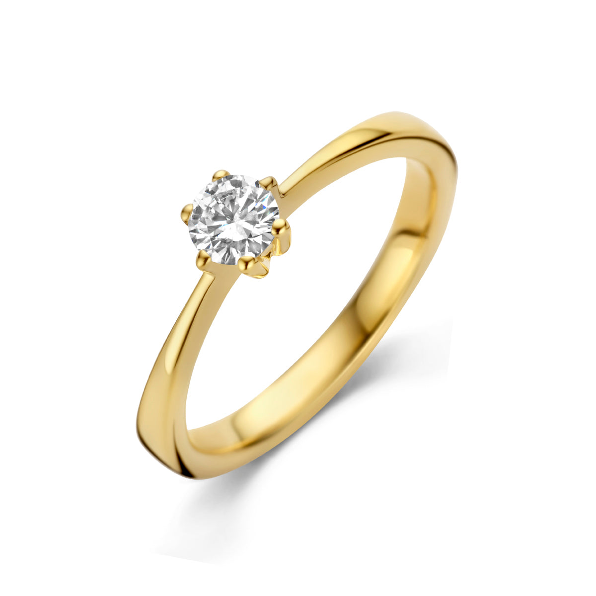 14K Geelgoud Aanzoeksring Diamant 0.25Ct H Si 4026766 - PansiteNederland.nl