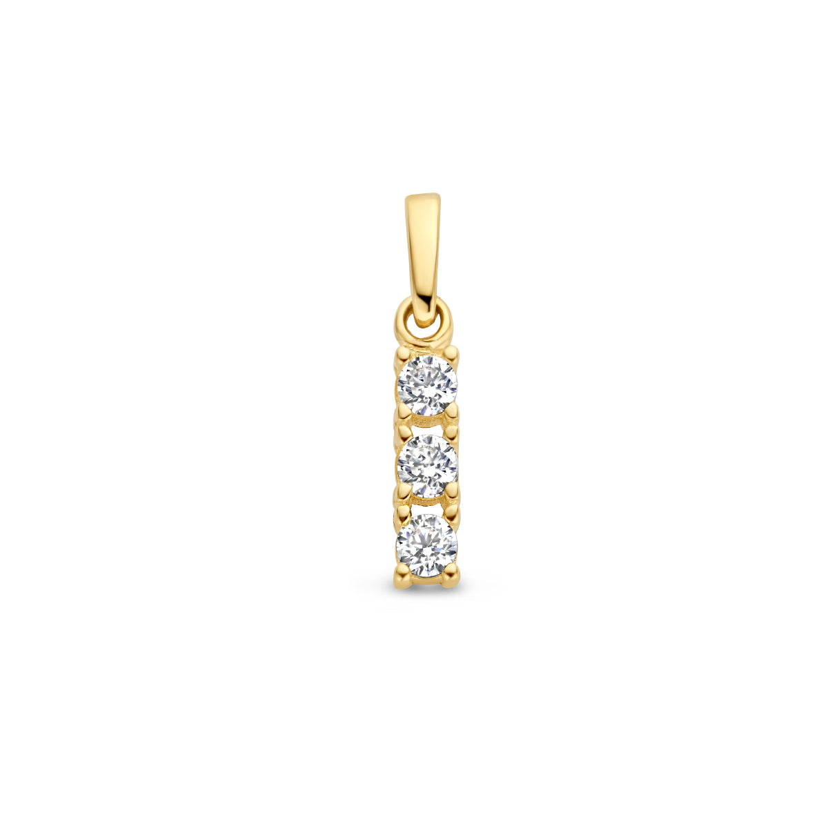 14K geelgoud hanger zirkonia 4026938 - PansiteNederland.nl