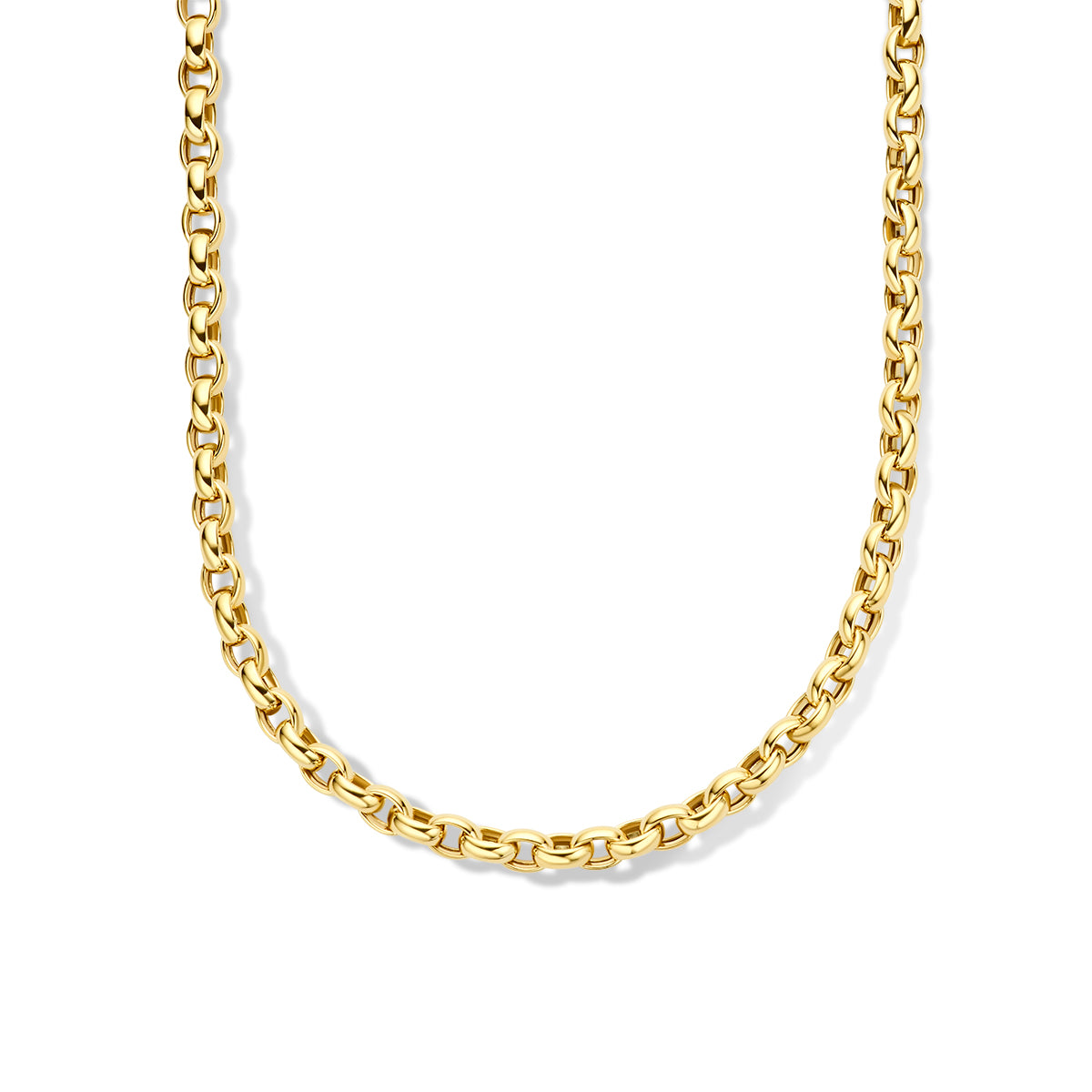 14K geelgoud collier jasseron 6,5 mm 45 cm 4027291 - PansiteNederland.nl