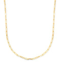 14K geelgoud collier paperclip plat 45 cm 4027294