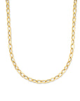 14K geelgoud collier paperclip vierkante buis 5,5 mm 45 cm 4027296 - PansiteNederland.nl