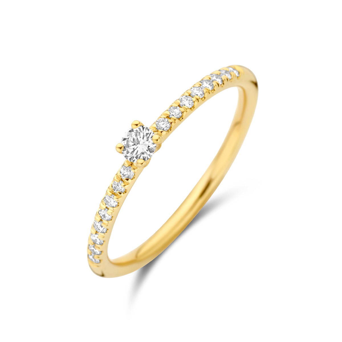 14K Geelgoud Aanzoeksring Diamant 0.25Ct H Si 4027338 - PansiteNederland.nl