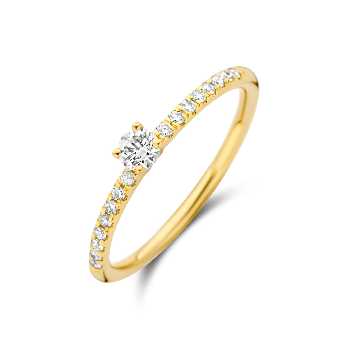 14K Geelgoud Aanzoeksring Diamant 0.30Ct H Si 4027342 - PansiteNederland.nl