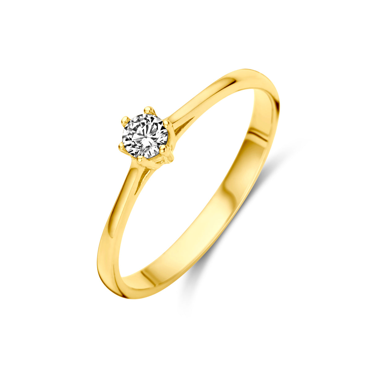 14K Geelgoud Ring Met Zirkonia 4029782 - PansiteNederland.nl
