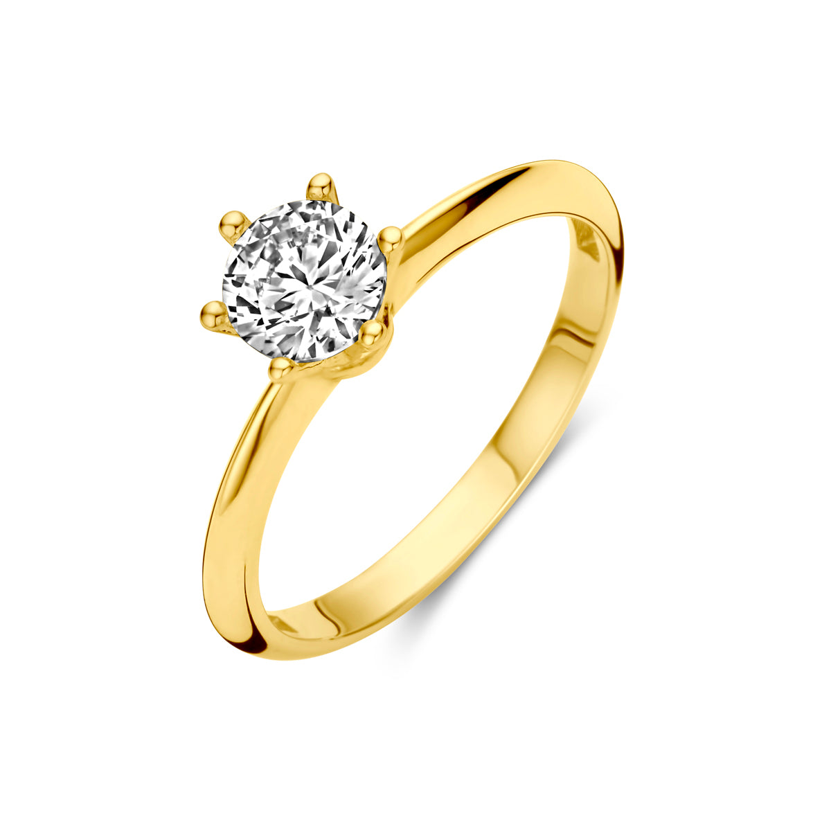 14K Geelgoud Ring Met Zirkonia 4029796 - PansiteNederland.nl