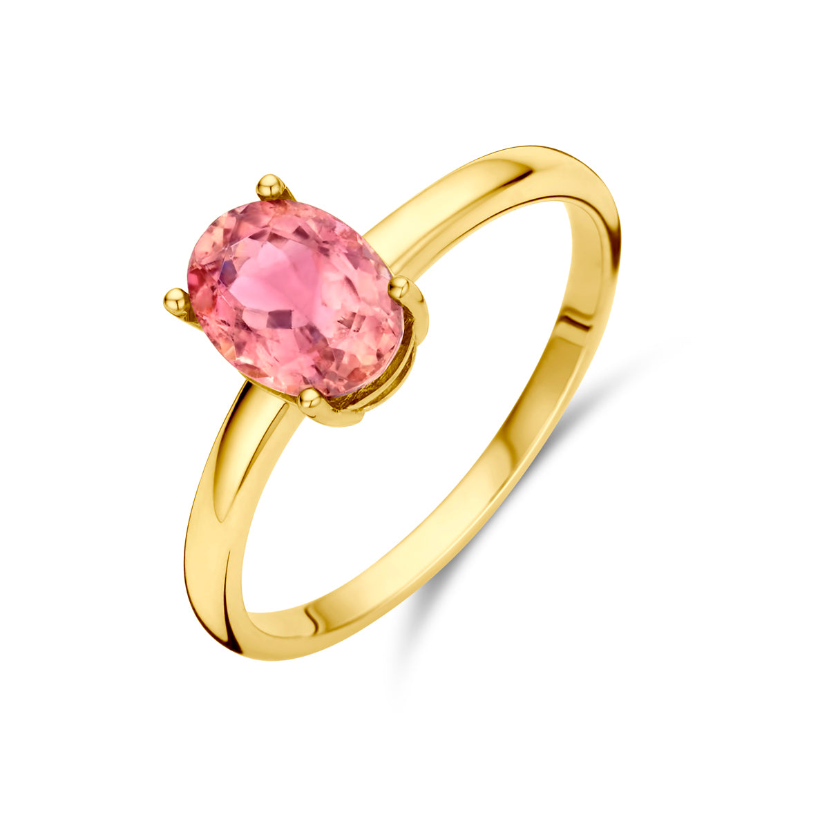 14K Geelgoud Ring Roze Toermalijn 4029871 - PansiteNederland.nl