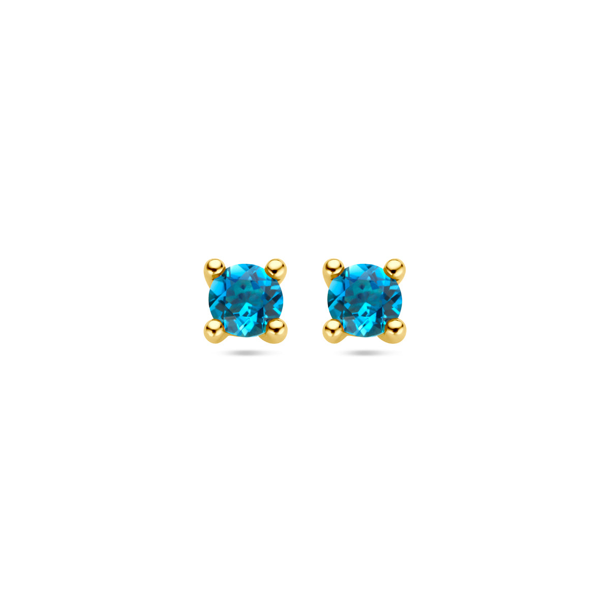 14K Geelgoud Oorknoppen London Blue Topaas 4030109 - PansiteNederland.nl
