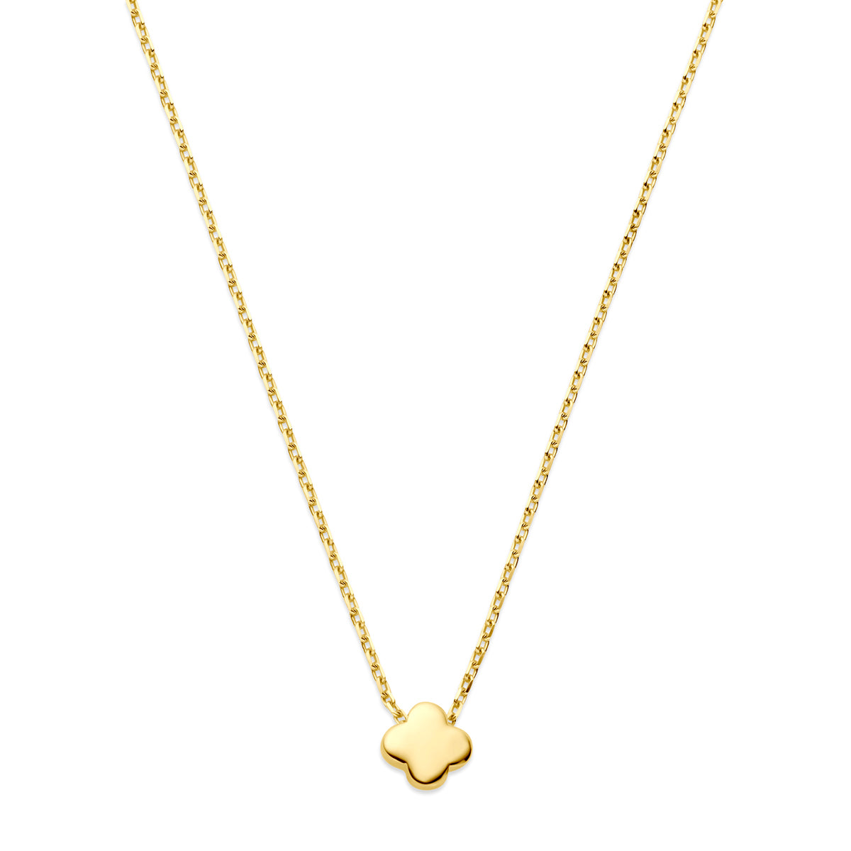 14K geelgoud collier klavertje 42 - 45 cm 4030283 - PansiteNederland.nl