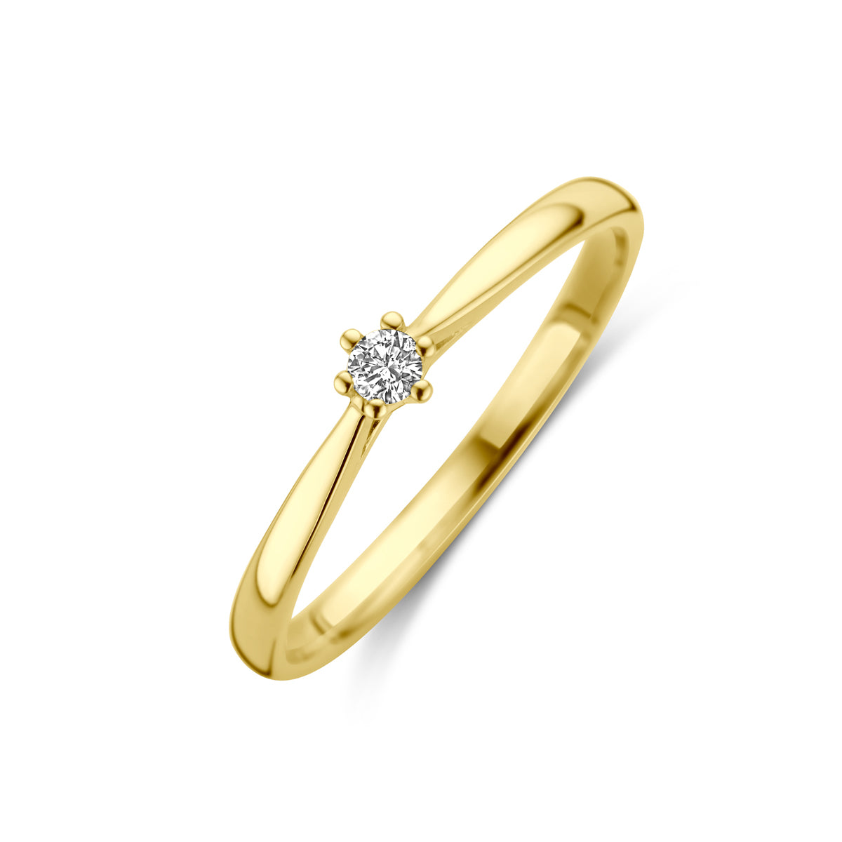 14K Geelgoud Ring Diamant 0.05Ct H Si 4030296 - PansiteNederland.nl