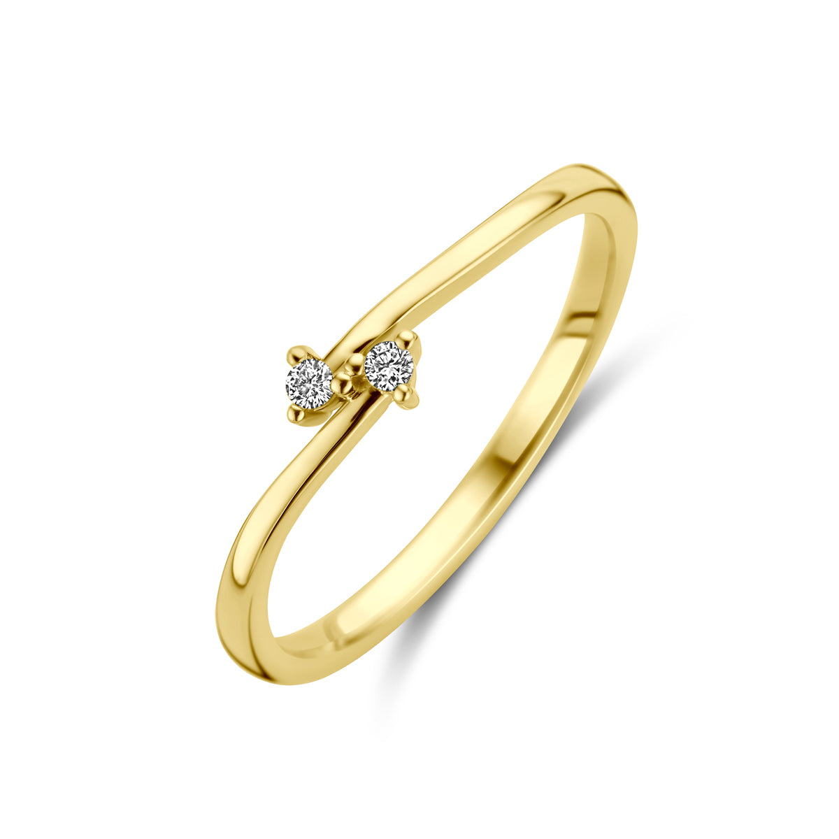 14K Geelgoud Ring Diamant 0.03Ct H Si 4030353 - PansiteNederland.nl