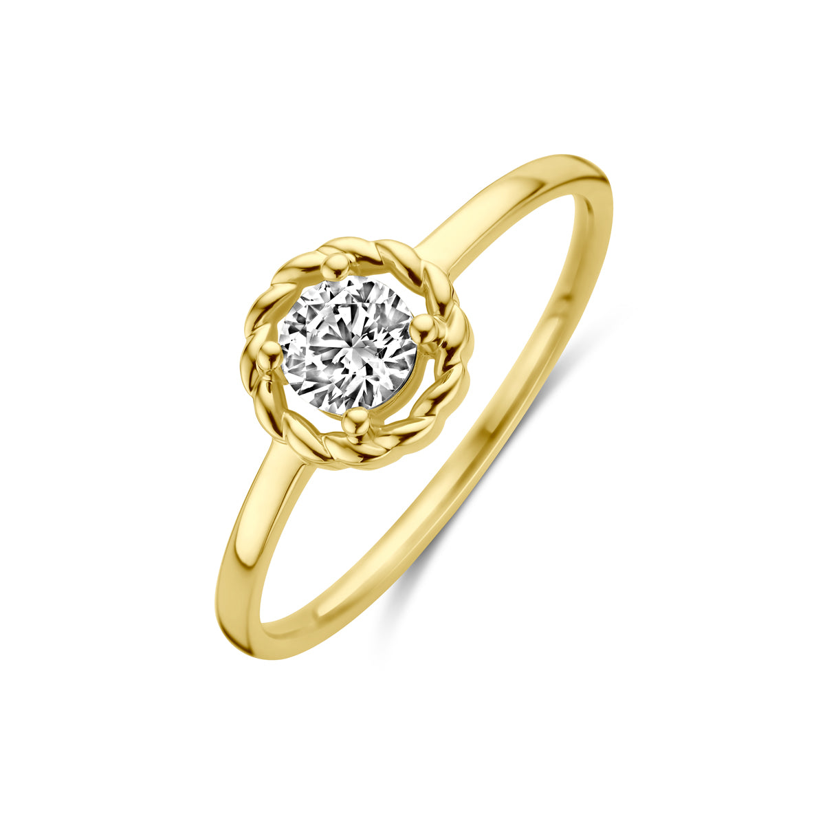 14K Geelgoud Ring Met Zirkonia 4030391 - PansiteNederland.nl
