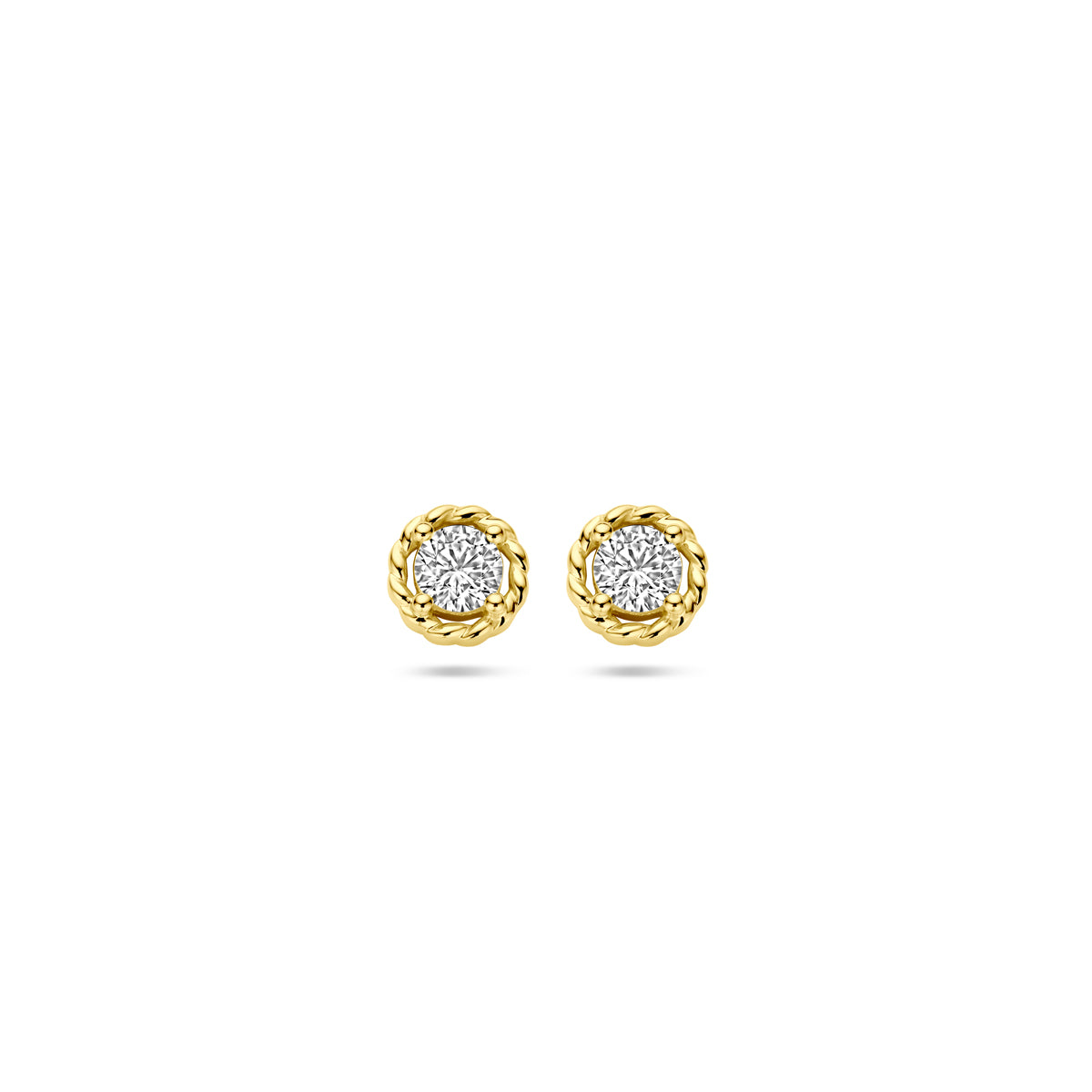14K Geelgoud Oorknoppen Zirkonia 4030397 - PansiteNederland.nl