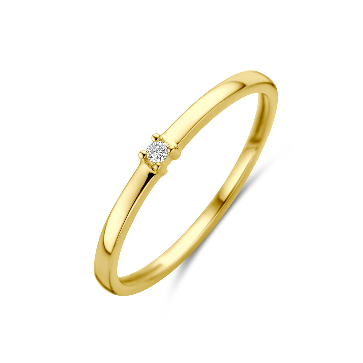 14K Geelgoud Ring Diamant 0.02Ct H P1 4030402 - PansiteNederland.nl