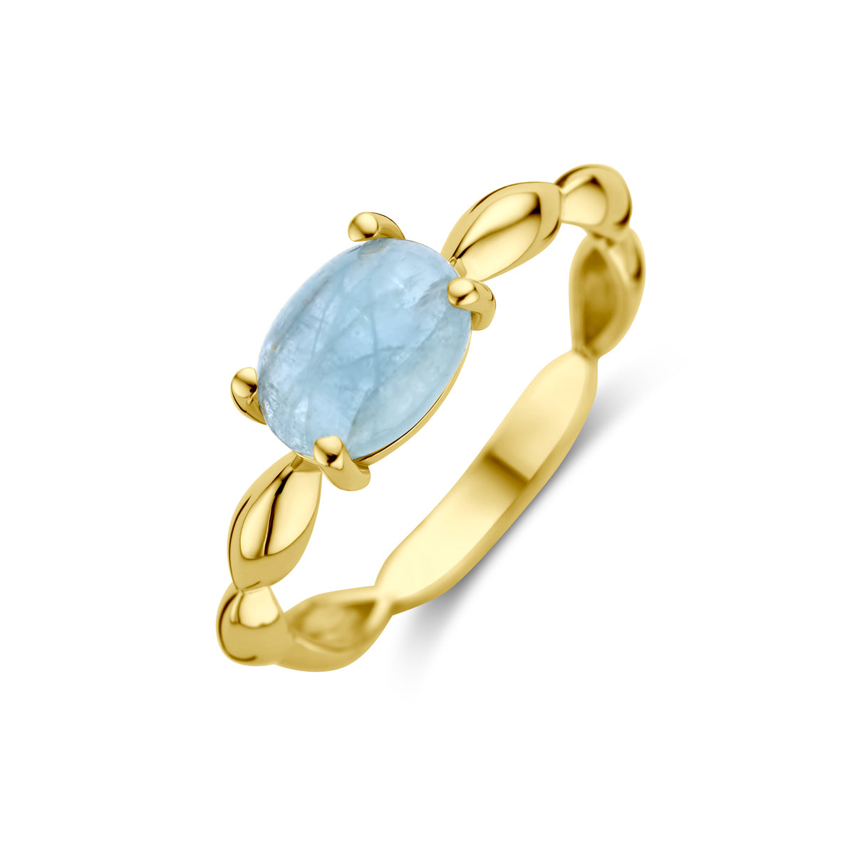 14K Geelgoud Ring Aquamarijn 4030506 - PansiteNederland.nl