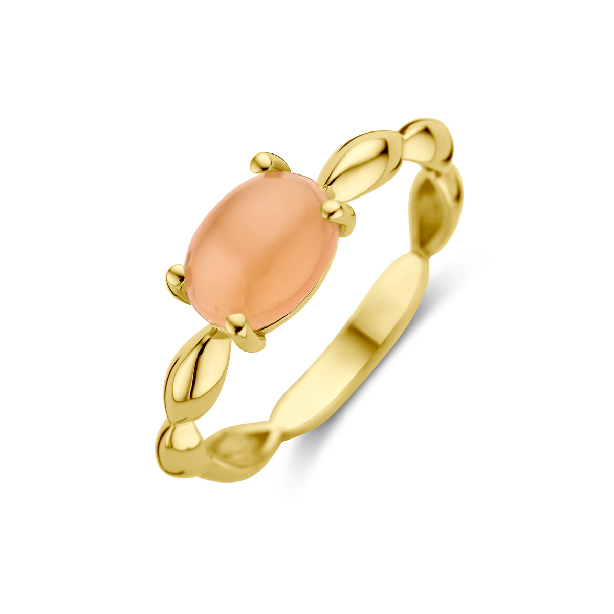 14K Geelgoud Ring Perzik Carneool 4030514 - PansiteNederland.nl