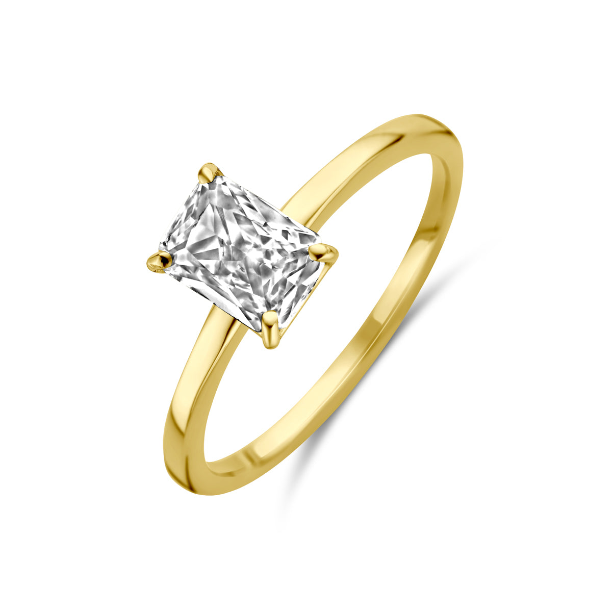 14K Geelgoud Ring Met Zirkonia 4030579 - PansiteNederland.nl