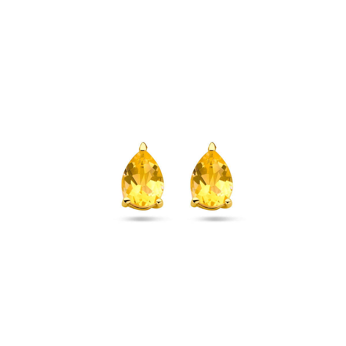 14K Geelgoud Oorknoppen Citrien 4030718 - PansiteNederland.nl